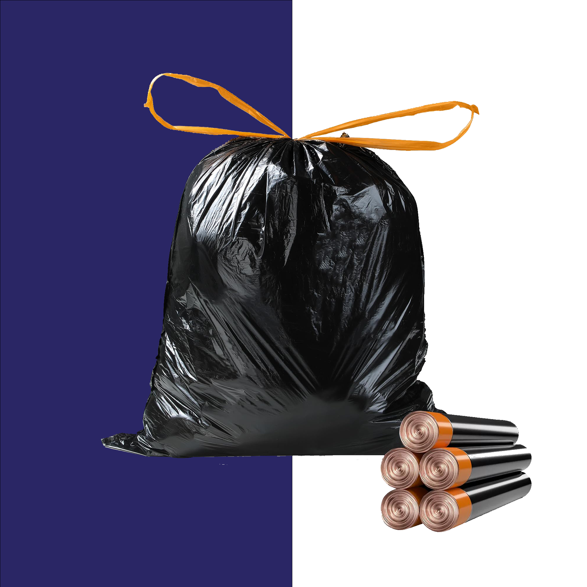 Drawstring garbage bags or roll